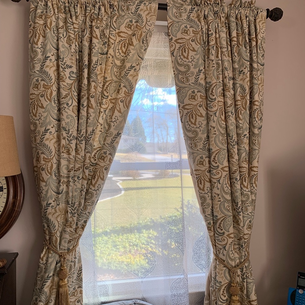 Custom floral drapes